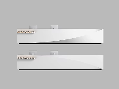 Modern Front Desk Reception Design With Sleek Counter And Company Sign 3d model