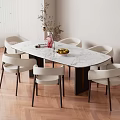 Dining table and chair combination 3d model