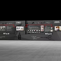 Chronological Timeline Display Wall With Photos Information Panels From 1998 To 2019