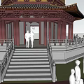 Chinese Tower Tourist Attractions High Tower Architecture 3d model