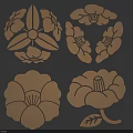 Intricate Floral Carvings With Decorative Flower Patterns And Design Elements 3d model