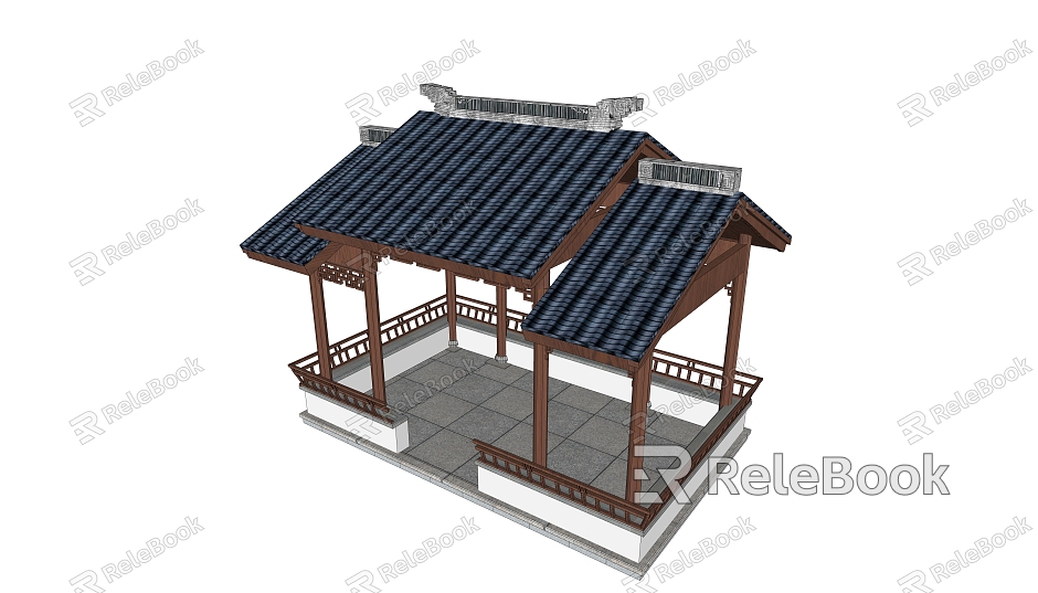 Chinese-style pavilion model