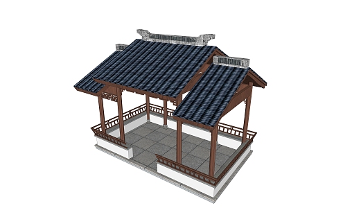 Chinese-style pavilion 3d model