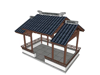 Chinese-style pavilion 3d model