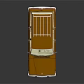 Classic Brown Vintage SUV With Wooden Side Trim And Roof Rack Retro Design