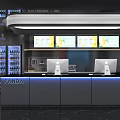 Modern Internet Cafe Peripheral Display Internet Cafe Rest Area Modern Internet Cafe 3d model