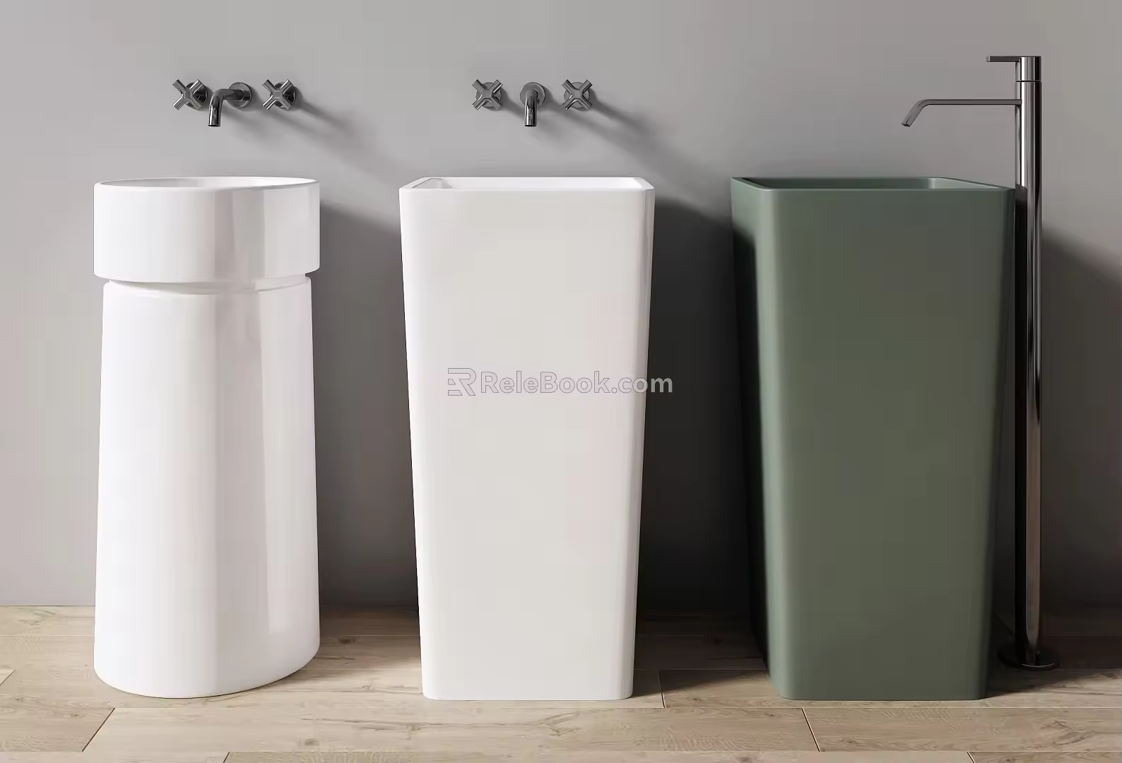 Modern Vertical Basin Wash Table Vertical Basin Vertical Column Basin Vertical Basin Wash Table Tray 3d model