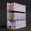 Multi Tiered Shelving System Filled With Organized Storage Items And Structure