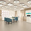 Seebest Store Interior With Display Area Lighting Tables Chairs And Reception Desk