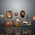 Vintage Furniture Decorative Paintings Gold Framed Various Sizes Portrait Landscape Still Life Art