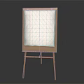 Wooden Easel Furniture With White Drawing Board And Tripod Stand