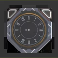 Multi Faced Polyhedron Clock With Modern Design And Roman Numerals For Daily Use