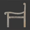 Rustic Natural Wooden Outdoor Bench With Backrest Armrests And Solid Build