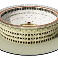 European Architecture Historic Roman Colosseum With Circular Structure And Multi Tiered Arches