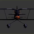 Detailed 3D Model Of Space Exploration Seaplane With Aerodynamic Design Features