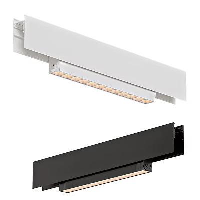 Modern Strip LED Lights in White and Black for Indoor Lighting Fixtures 3d model