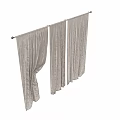 Elegant Neutral Tone Curtains With Soft Pleated Texture And Window Hanging Design
