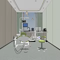 Modern Dental Clinic Interior With Dental Chair And Medical Equipment