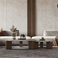 Modern Sofa Coffee Table Combination Sofa Coffee Table 3d model