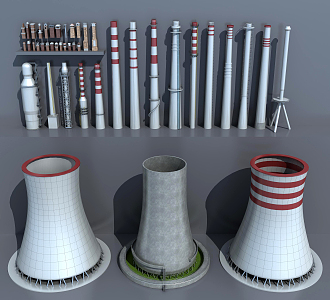 Modern Industrial LOFT Equipment Chimney 3d model