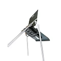 Orange and Black Office Chair With Metal Legs and Modern Design