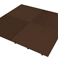 Brown Interlocking Wooden Floor Tiles With Striped Pattern For Modern Indoor Decoration