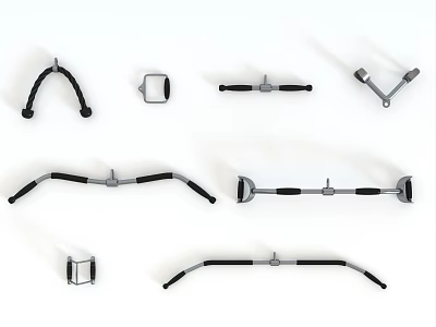 Modern Fitness Equipment Pull-down Handle Fitness Equipment Strength Equipment Fitness Equipment Accessories Pull Rod Handle Pull Rope Handle Rope Handle Rowing Machine Handle Gantry Handle 3d model
