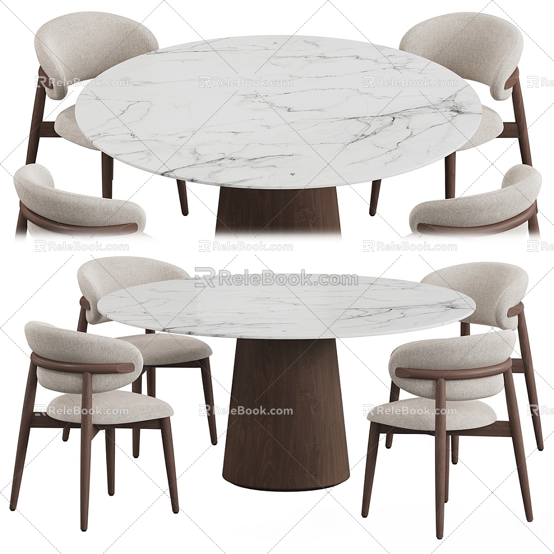 Dining Table and Chair Combination Table and Chair Dining Table Table and Chair Dining Table and Chair Home Furniture Leisure Chair Simple Dining Room 3d model