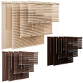 Modern venetian blinds combination 3d model