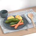 Modern Vegetable Cucumber Potato Carrot 3d model