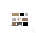 Decorative Throw Pillows With Various Styles Textures Beige Gray Brown White Woven Quilted Striped Designs
