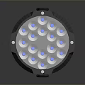 Furniture Decorative Round LED Light Fixture With Black Housing And Bright Bulbs