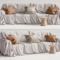 Modern Multiplayer Sofa Double Sofa 3d model