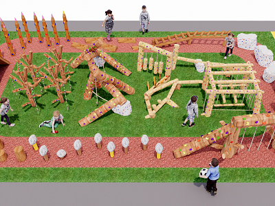 Modern Amusement Park Outdoor Children's Park Amusement Facilities Climbing Recreation Facilities model