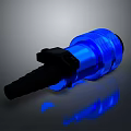 Blue Electrical Plug With Black Connector And Durable Construction Details