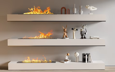 Modern Fireplace Electronic Fireplace Stove 3d model
