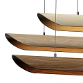 Modern Wooden Long Pendant Lights Hanging With Various Natural Wood Tones