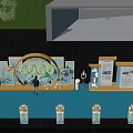 Event Venue Layout With Organized Seating Stage Green Plants And Functional Zones