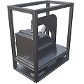 Industrial Equipment With Heavy Duty Metal Frame And Mechanical Components