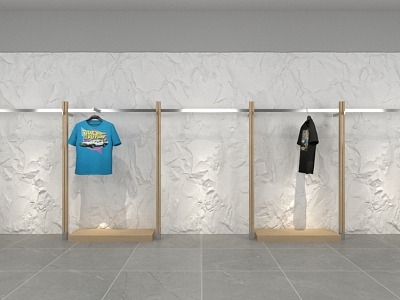 Clothing Store Wall Shelves model