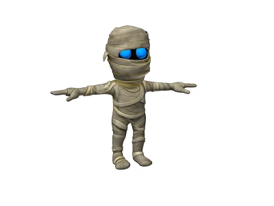 PBR Cartoon Cute Mummy Horror Ghost Mummy Amu Pharaoh Zombie Zombie Monster Egyptian Mummy 3d model