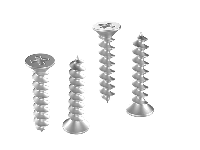 Various Sizes Cross Head Stainless Steel Screws As Key Hardware Tools For Fastening 3d model