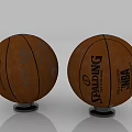 Spalding NBA Basketball Sports Equipment With Signed Design And Display Stand