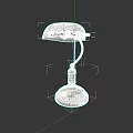 Stylish Desk Lamp With Green Lampshade And Gold Base Arm Design