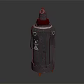 Black Red Yellow Weapon Design With Orange Base And Safety Symbols