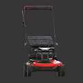Red And Black Agricultural Lawn Mower With Durable Body And Wheels