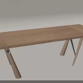Modern Minimalist Wooden Dining Table With Sleek Legs And Natural Oak Finish