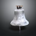 Intricate Bell Shaped Sculpture Carving With Detailed Metal Patterns And Top Decoration