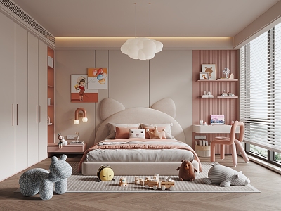 Modern Children's Room Girls Children's Room 3d model