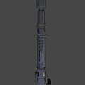 Modern Tactical Rifle Featuring Black Body Tan Grip Tactical Rail and Scope Mounts
